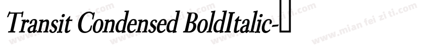 Transit Condensed BoldItalic字体转换